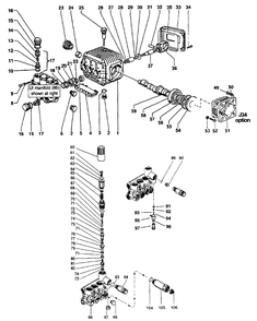 Pump Diagram and Parts List for 1293-2  Briggs and Stratton Pressure Washer